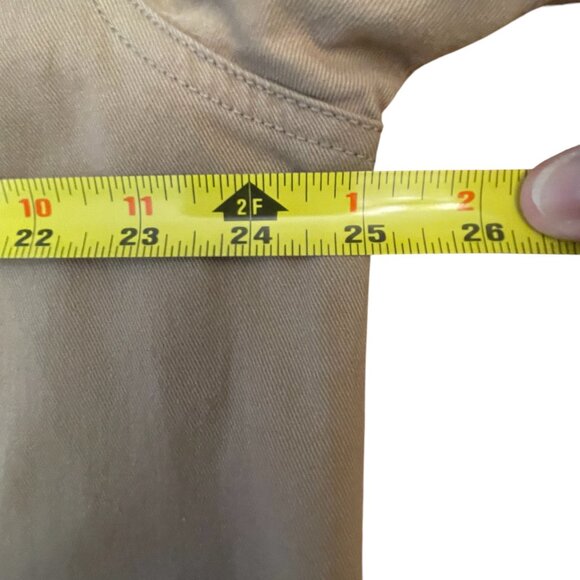 Turtle Bay New York Khaki Shirt Long Sleeve Pearl Snaps Pockets Size Large - Picture 10 of 11